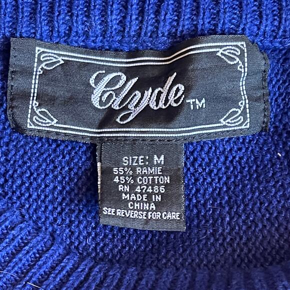 VINTAGE 80s Clyde Sequined Batwing Sweater Size Medium - Picture 4 of 5